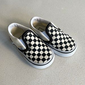 NWOT Vans Toddler Checkered Slip on Sneakers